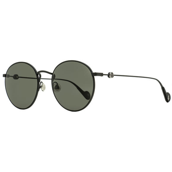 Moncler Round Sunglasses ML0155K 02A Matte Black 55mm - Picture 1 of 2
